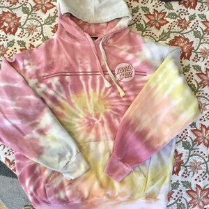 Santa Cruz Skateboards Pastel Tie-Dye Sweatshirt Hoodie Size Medium